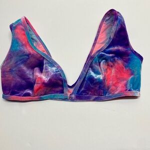 * small velvet crop sports bra style top bralette